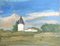 Französische Große Impressionistische Öllandschaft von Claude Benard, 1940er 1