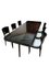Art Deco Expandable Dining Room Set in Macassar, France, 1920s, Set of 7, Image 3