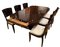 Art Deco Expandable Dining Room Set in Macassar, France, 1920s, Set of 7, Image 12