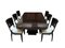 Art Deco Expandable Dining Room Set in Macassar, France, 1920s, Set of 7, Image 2