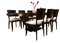 Art Deco Expandable Dining Room Set in Macassar, France, 1920s, Set of 7 13
