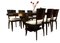 Art Deco Expandable Dining Room Set in Macassar, France, 1920s, Set of 7, Image 13