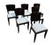 Art Deco Expandable Dining Room Set in Macassar, France, 1920s, Set of 7, Image 8