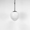 Lámpara colgante checa de vidrio opalino, años 50, Imagen 1