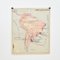 French School Vintage Wall Map of America from Rossignol, 1960s, Image 2
