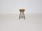 Vintage Rattan and metal Stool from Rohe Noordwolde, Image 1