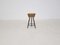Vintage Rattan and metal Stool from Rohe Noordwolde, Image 3