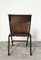 Mid-Century Black Painted Iron and Wood Folding Chairs, 1950s, Set of 4, Image 4