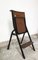 Mid-Century Black Painted Iron and Wood Folding Chairs, 1950s, Set of 4 7