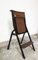 Mid-Century Black Painted Iron and Wood Folding Chairs, 1950s, Set of 4, Image 7
