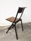 Mid-Century Black Painted Iron and Wood Folding Chairs, 1950s, Set of 4 3