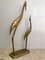 Mid-Century Herons Skulptur aus Messing auf Sockel, 1960er 1