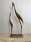 Mid-Century Brass Pair of Herons Sculpture on Pedestal, 1960s 2