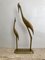 Mid-Century Herons Skulptur aus Messing auf Sockel, 1960er 2