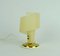 Small Mid-Century Brass and Plastic Table Lamp, 1950s 7
