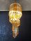 Murano Glass Chandelier with 54 Transparent and Amber Quadriedri, 1982 11