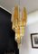 Murano Glass Chandelier with 54 Transparent and Amber Quadriedri, 1982 4