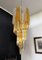 Murano Glass Chandelier with 54 Transparent and Amber Quadriedri, 1982, Image 4