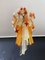 Murano Glass Chandelier with 54 Transparent and Amber Quadriedri, 1982 3