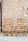 Vintage English Elm and Straw Ladder Back Lounge Chairs, 1940s, Set of 2 1