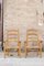 Vintage English Elm and Straw Ladder Back Lounge Chairs, 1940s, Set of 2, Image 1