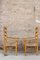 Vintage English Elm and Straw Ladder Back Lounge Chairs, 1940s, Set of 2, Image 2