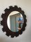 Vintage Round Leather Frame Mirror, 1960s, Image 6