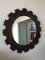 Vintage Round Leather Frame Mirror, 1960s 4