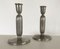 Fully Restored Art Deco Pewter Candleholders by Just Andersen, 1930s, Set of 3 2
