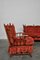 Vintage Sofas und Sessel aus Chenille Stoff mit Schaukelstuhl, Italien, 3er Set 6