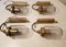 Wall Lights in Smoked Glass, Italy, 1950s, Set of 4 7