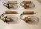 Wall Lights in Smoked Glass, Italy, 1950s, Set of 4, Image 7