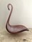 Italienische Schwan Skulptur aus Muranoglas in Violett & Violett, 1960er 1