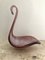 Sculpture de Swan Art en Céramique Violette et Violette, Italie, 1960s 1