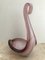 Italienische Schwan Skulptur aus Muranoglas in Violett & Violett, 1960er 4