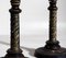 Swedish Candleholders in Carved Wood, Paint & Gilt, 1800s, Set of 2 3