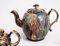 18th Century Teapots and Bowl Faience with Tortoiseshell Decorations from Wieldon, Set of 4 3