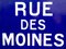 19th Century Enamel Paris Road Sign Rue Des Moines, Image 3