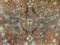 Alfombra turca de lana angulosa, beige y marrón desgastada, años 40, Imagen 7