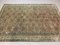 Large Turkish Hand-Knotted Distressed Green and Beige Wool Rug, 1950s 4