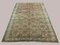 Large Turkish Hand-Knotted Distressed Green and Beige Wool Rug, 1950s 2