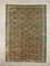 Large Turkish Hand-Knotted Distressed Green and Beige Wool Rug, 1950s 1