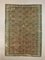 Large Turkish Hand-Knotted Distressed Green and Beige Wool Rug, 1950s, Image 1