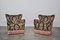 Italian Armchairs in Floral Velvet with Fringes by Paolo Buffa, 1950s, Set of 2 1