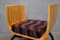 Poplar Wood and Brown Velvet Benches, 1940s, Set of 2, Image 8