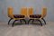Poplar Wood and Brown Velvet Benches, 1940s, Set of 2 4