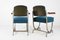 Blaue Vintage Art Deco Sessel, 2er Set 10