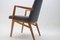 Mid-Century Modern Wood Armchair in Grey Fabric, Germany, 1950s 10