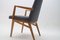 Mid-Century Modern Wood Armchair in Grey Fabric, Germany, 1950s, Image 10