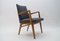 Mid-Century Modern Wood Armchair in Grey Fabric, Germany, 1950s 1